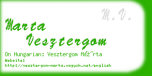 marta vesztergom business card